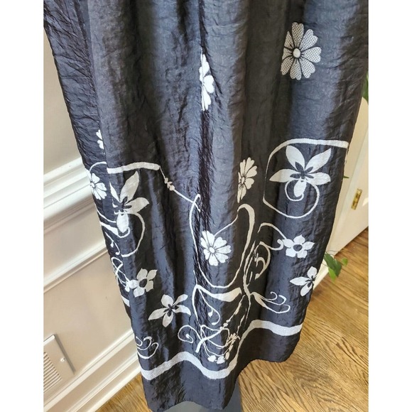 Lapsi Women Black Floral Polyester Square Neck Sleeveless Long Maxi Dress Size 1 - Picture 5 of 10